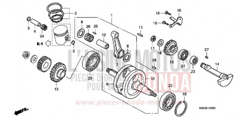 VILEBREQUIN/PISTON NSR125RV de 1997